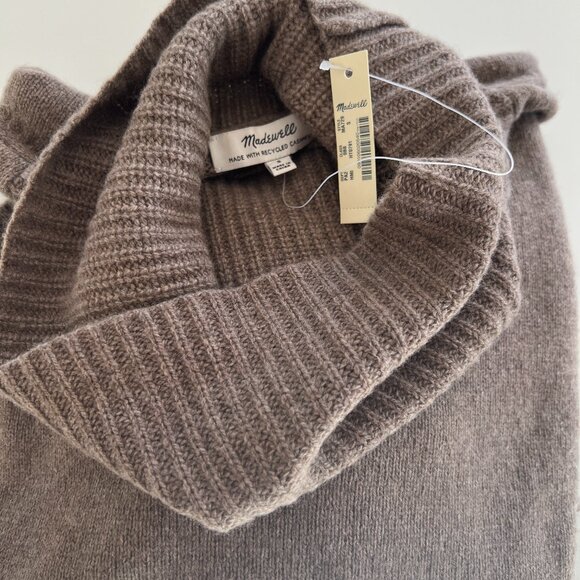 NWT (Re)sourced Cashmere Turtleneck Tunic Sweater / heather mink / small - Picture 5 of 13